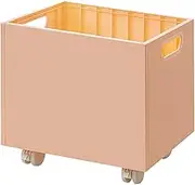 FytStycale under Book Box with Wheels under The Book Organizer of Book Storage Bins Bin Storage Bin with Handles, Pink
