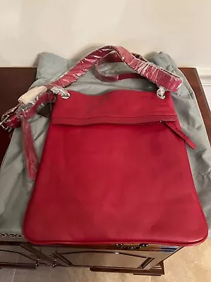 Oroton Red Leather Eternity Across the Body Crossbody Handbag NWT