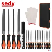 20Pcs Metal File Set Needle Files Sandpaper Woodworking Storage Bag Portable