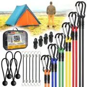 Frunop 26-Piece Heavy Duty Bungee Cords with Carabiner Hooks and Assorted Sizes