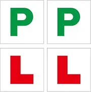 Waterproof Car Magnets Stickers l p Letter Magnets for Learner Drivers Easy Install Car Dashboard Accessories