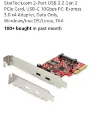 StarTech.com PEXUSB312C3 2-Port PCIe USB 3.1 Card - 2 x USB-C - USB 3.1 Gen 2 -