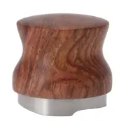 (58mm / 2.3in)Coffee Distributor Stainless Steel Rosewood Coffee Tamper Leveler