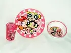 POWERPUFF GIRLS~MELAMINE PLATE , BOWL & TUMBLER SET, MULTI-COLOR, DESIGNWARE
