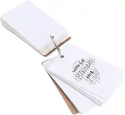 UTHCLO Pages White Kraft Note Cards with Binder Stock for DIY Greeting Cards Study Flashcards Easy to Install for School and Office Use