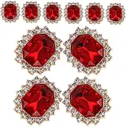 SHERCHPRY 20pcs Flatback Rhinestone Charms Metal Embellishments for DIY Crafting Decor Shiny Jewelry Charms
