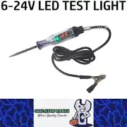 6-24v Test Light with LED and Volt Meter Cable and Clip (Solid Lead Style)