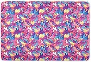 Graffiti Graphics Butterflies Hearts Purple Toddler Soft Absorbent Flat Cot Pads Machine Washable Travel for Infant Toddler, 132cm L x 86cm W
