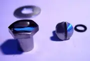 1967-74 Norton Commando 750 850, STAINLESS Primary Dome Nut, Oil Level Screw SET