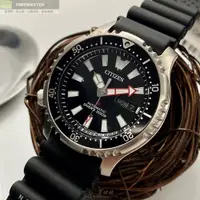 在飛比找ETMall東森購物網優惠-CITIZEN 星辰男錶 42mm 銀圓形精鋼錶殼 黑色潛水