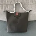 Bally Holly.o/533 black Bovine Plain Tote bag SZ:1 Made in Italy