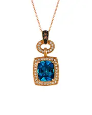 Le Vian Royalblues 14K Rose Gold 3.29 ct. tw. Diamond & Topaz Pendant