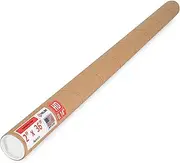 Paclord 2" x 36" Heavy-Duty Reinforced Cardboard Mailing Tube, Pack of 1 Tube with 2 Caps – Secure USPS Approved – Great for Shipping and Storing of Prints, Artwork, Posters or Documents