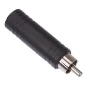 RCA Plug to 6.35mm 1/4" Stereo Socket Adapter Audio Connector Converter