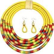 [Holibanna] Mens Jewelry Necklace 1 Set Hand-woven Women Necklace Prom Necklaces Chunky Necklaces for Women Necklace African Necklaces for Women African Style Necklace To Weave Miss