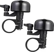 2Pcs Loud Bike Bell Crisp Sound Cycling Alert for Safe Riding Black Road Bike Accessory for Adults