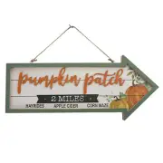 Wooden Vintage Pumpkin Patch Yard, Wall Decoration Burlap Lanyard Hanging Sign
