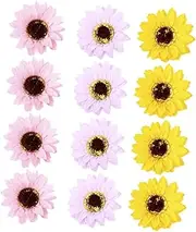 KOMBIUDA Sunflower Head Bouquet Box Pcs Soap Flowers Shower Decor for Birthday Mother's Day Decorative