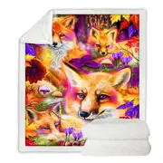 Autumn Forest Animal Art Daydream Red Fox Throw Blanket