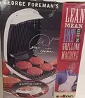 George Foreman Grill Original Gen 1 Lean Mean 1998 NEW NIB NOS Salton VTG