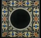 30" black coffee center marble table top inlay malachite home decor c17