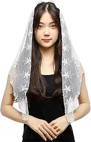 [HAMKVBPR] Hair Bandana Lace Triangle Scarf Hollow Out Light Paragraph Triangle Veil Scarf for Girls Women