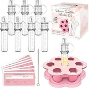 Cradle & Grace Breast Milk Collector Kit, 6 ml Silicone Collectors (7 Pre-Sterilized), 3-in-1 Storage Tray, Non-Toxic, Easy Cleaning, FDA Registered, For Adults, Modern Style, Not Foldable