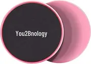 Core Sliding Discs, Dual Sided Workout Sliders for Carpet & Hardwood Floor, Home Ab Pads Exercise Equipment Fitness Sliders for Women and Men (Pink)