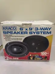 Extremly rare Kraco 3 Way Speaker System Model TRI-369 New!