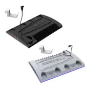 Vertical Stand with Controller Charging Dock Headset Holder Game Cartridge Slot