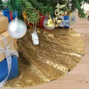 48 Inch Xmas Tree Skirt Christmas Decorations Sequin Tree Skirt 48inch Gold