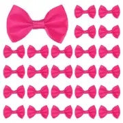 60-Pack Mini Craft Ribbon Bow 1.5x1 Inch for Craft DIY[Dark Rose Red]