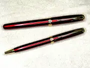 Parker Sonnet Duo: Burgundy Red Rollerball and Ballpoint Set. New and Unused