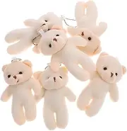 Toddmomy Mini Bear Decor Hanging Pendant Adorable Plush Bear Keychain Charm Portable Decor