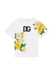 Dolce & Gabbana Kids Logo Floral-print Cotton T-shirt (8-13 Years) - White - 12Y+ (13 Years) 12Y+ (13 years)