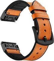 [MGTCAR] Leather 22 26MM Smart Watch Band Quick Release Straps For Garmin Fenix 7 7X 5 5X Plus 6 6X Pro 3 3HR Epix Wristband Bracelet