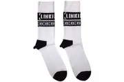 Linkin Park Unisex Adult LP Repeat Print Socks (White/Black) (7 UK-11 UK)
