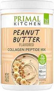 Primal Kitchen Collagen Fuel Collagen Peptide Drink Mix, Peanut Butter, No Dairy Coffee Creamer and Smoothie Booster, 14.3 Ounces