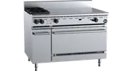 B+S Black Oven with Two Open Burners & 900mm Target Top Natural Gas
