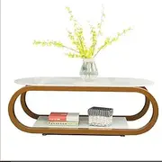 Coffee Table Modern Marble Coffee Tables Simple Living Room End Tables Tea Table for Small Apartment Balcony and Bedroom，Oval Tea Table, Easy Assembly (Size : Small)