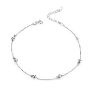 Sterling Silver Beaded Hypoallergenic Anklet