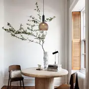 Vintaj interior Wine Ribbed Glass Pendant Light Available in 6 Colours