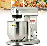 Professional Stand Mixer, 500W Stainless Steel Electric Mixer with Mixing Bowl, Beater & Dough Hook, 3 Speed Adjustable, Commercial Kitchen Cake Mixer & Dough Mixer 7L