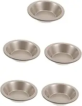 Ciieeo 5pcs Carbon Steel Mini Pie Pans Set Round Cake Baking Pans Non-Stick Baking Molds Small DIY Cake Tin Oven Safe Perfect for Pies Household Supply