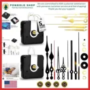 Versatile 2Pcs Quartz Clock Movement Kit - Perfect for Crafting Unique Clocks