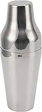 Cocktail Shaker, Professional Stainless Steel Drink Shaker French Style 2 Section Martini Mixer Exquisite Drink Shaker Bartending Tools for Bar Home Camping Picnic Party (Silver)