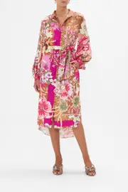 HIGH LOW MIDI SHIRT DRESS A GIRL NAMED FLORENCE