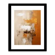 Abstract Framed Art Green Orange Framed print Art Poster
