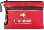 First Aid Kit 100 Pices Survival Kit Pocket Sized Pouch, Lightweight & Compact with Dual Zippers (AU)