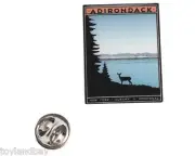 Amtrak Collector Edition Michael Schwab Adirondack Acrylic Lapel Hat Pin New